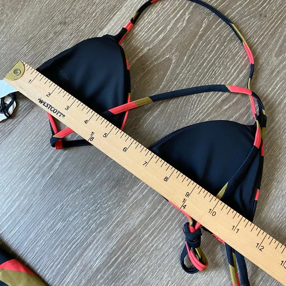 Prana Hana Highway Triangle Top & Lahari HR Bottom Size XS Rose Fire Indo Disco